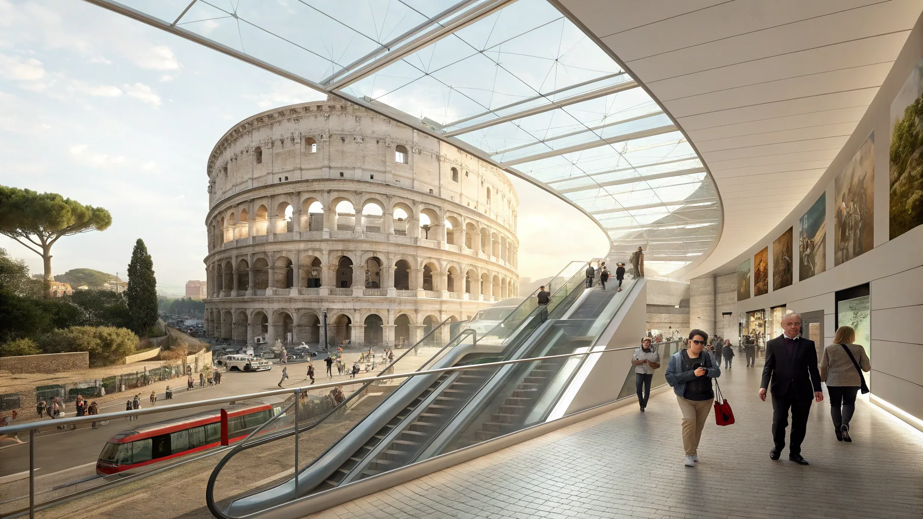 new colosseum station doubles as museum