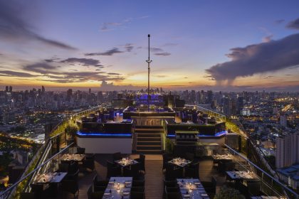 Dîner sur le toit du Banyan Tree Bangkok