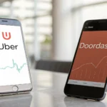 uber doordash shares decline