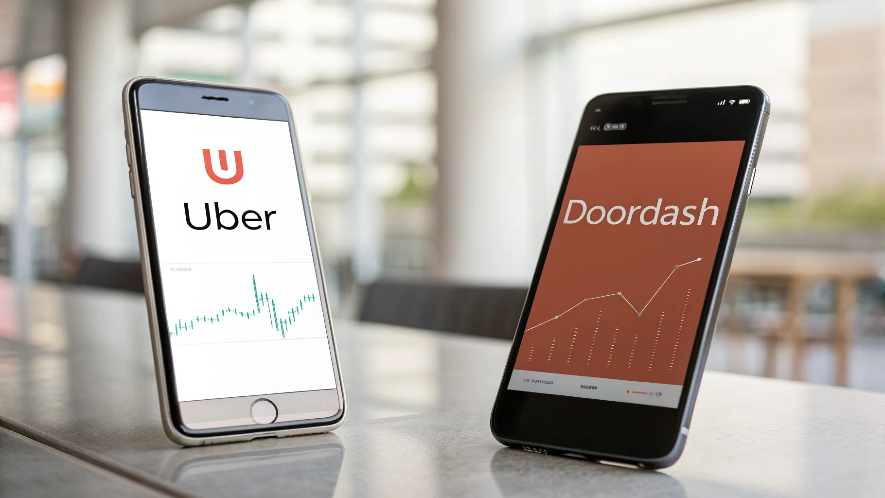 uber doordash shares decline