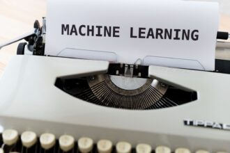 Vintage typewriter displaying