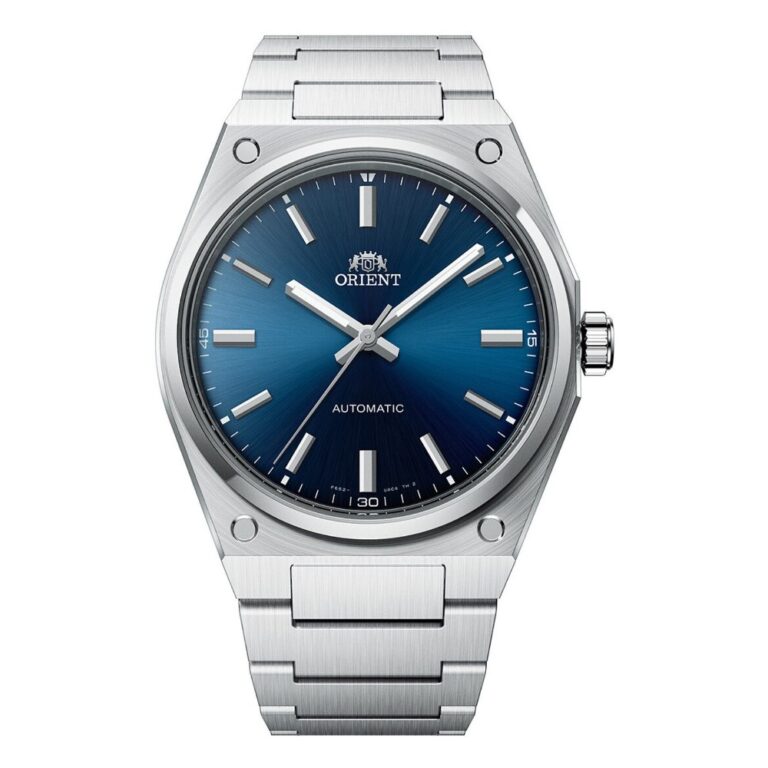 Montre Orient Flusso, boîtier acier, cadran bleu